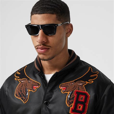 varsity burberry jacket mens|Burberry bomber jacket men's.